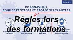 Les règles contre le COVID19 du centre de formation...